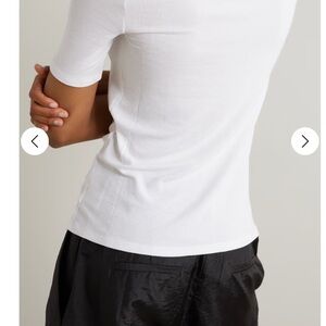 ATM Anthony Thomas Melillo White Ribbed Tee